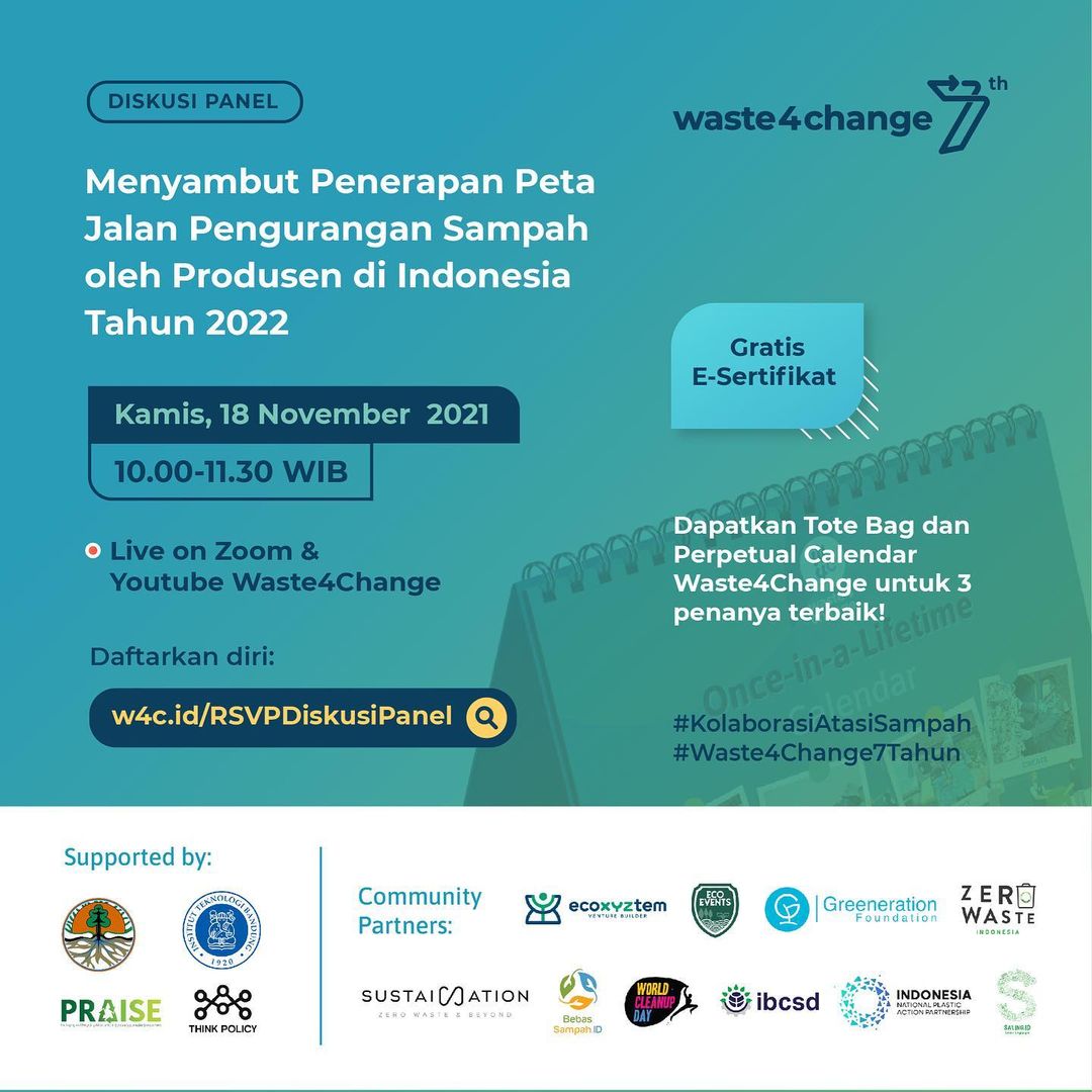 karyanto_wibowo's tweet photo. Diskusi Panel “Menyambut Penerapan Peta Jalan Pengurangan Sampah oleh Produsen di Indonesia Tahun 2022”.
🗓 Kamis, 18 November 2021
⏰ 10.00 - 11.30 WIB
📍 Zoom Webinar dan YouTube Waste4Change
Daftarkan diri ke https://t.co/gl5gfCtkoE
#bijakberplastik #danoneaqua https://t.co/6mB45T3adC