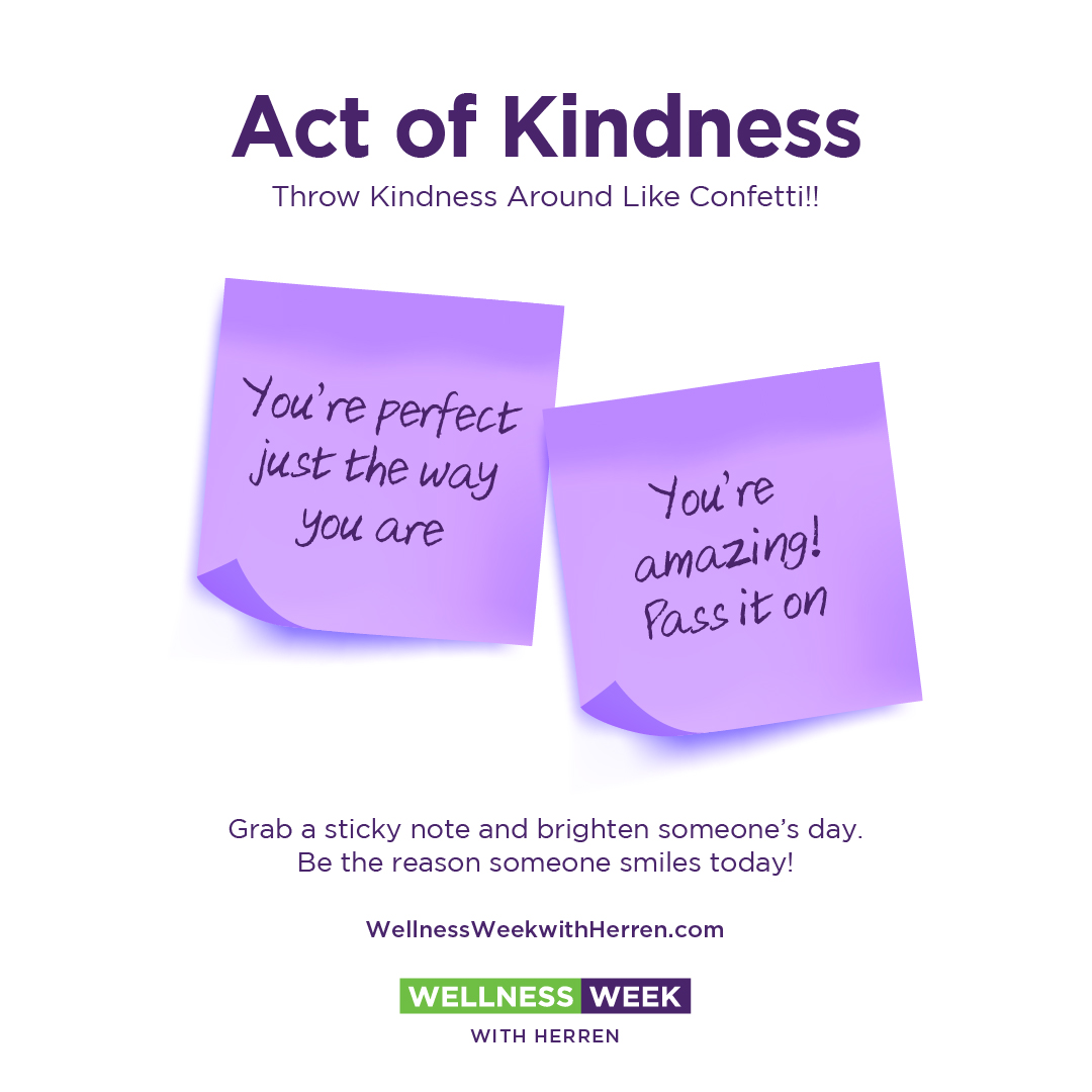 HerrenProject's tweet photo. It's World Kindness Day! Be kind to each other, to yourself, and to the world. Grab a sticky note and be the reason someone smiles today. Learn more about our #WWWH activity. https://t.co/u3VC21PhYK #worldkindnessday https://t.co/FNJO60DQtv