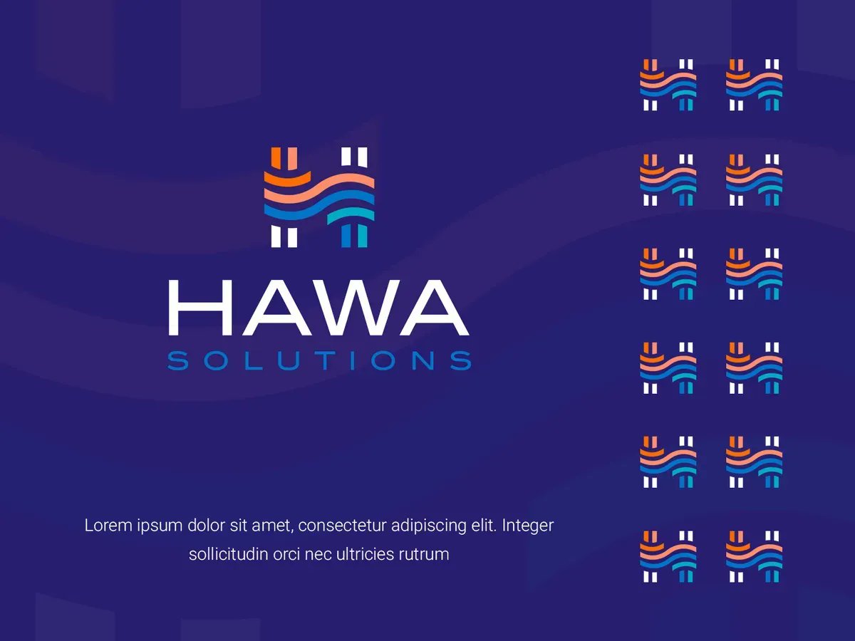 FullStop360's tweet photo. HAWA is the Arabic word that translates to Air in English. So the wavy graphics that you see with the company initial H represent the idea of Air.

#design #art #graphic #typography #designers #creatives #graphicart #graphics #brand #branding #logo #logodesign #brandidentit https://t.co/e6tX6pxMYs