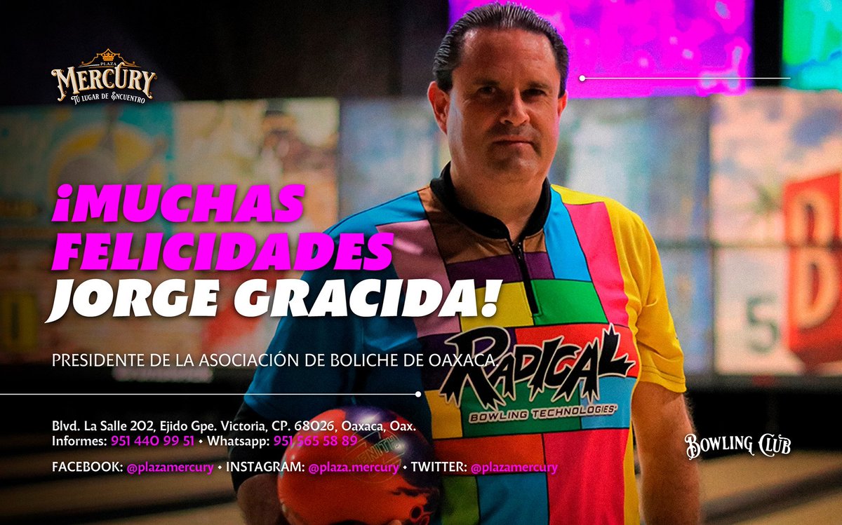 plazamercury's tweet photo. ¡Con todo campeón! 😎👏🎱🎉
Plaza Mercury felicita a Jorge Gracida, por su designación como Presidente de la Asociación de Boliche de #Oaxaca. Sabemos que, con su amplia experiencia, capacidad y gran calidad humana impulsará este deporte a su máximo nivel en nuestro Estado. https://t.co/PohEcKNjId