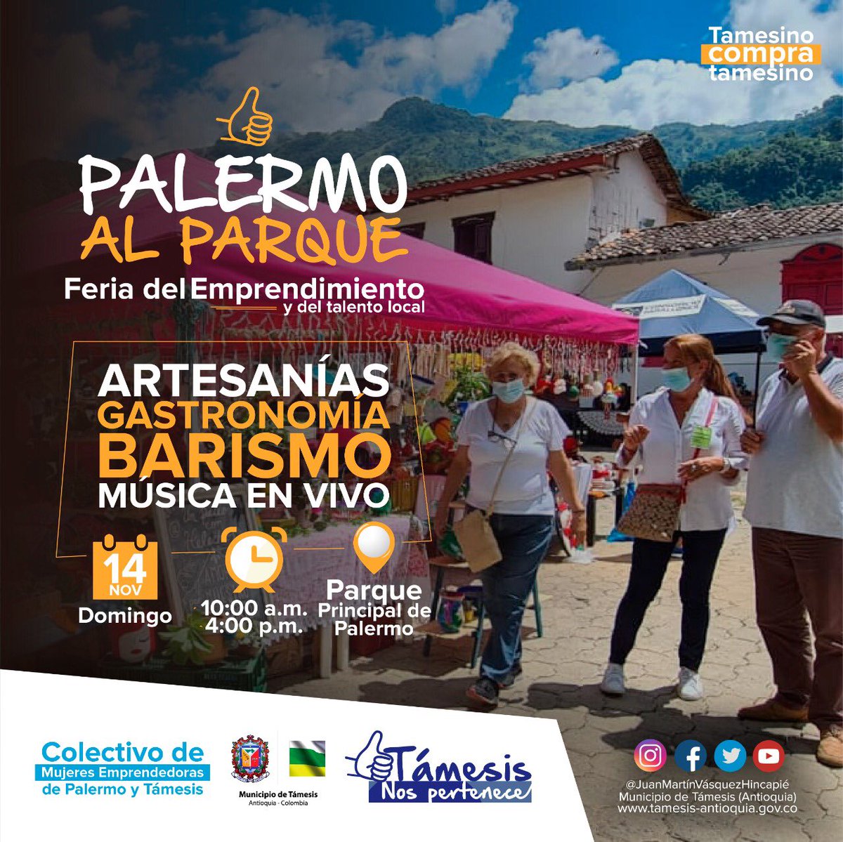 FelipeEzoot's tweet photo. #CompraLocal En @tamesis_web implementamos con las comunidades actividades para fortalecer nuestra economía, los emprendimientos tamesinos, fomentando las compras locales. #TamesinoCompratamrsino #CompraLocal #ReactivaciónEconómica @GobAntioquia @AgriculturaAnt @ProductividadAn https://t.co/m8QGp5HwBn