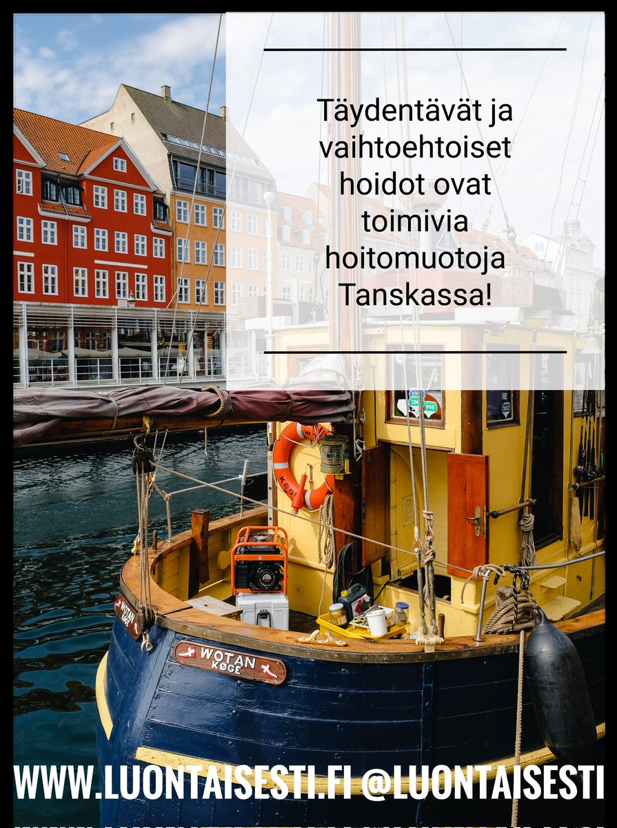 CAMaloite's tweet photo. Tanskassa luontaishoidot ovat toimivia hoitomuotoja!
Tanskassa noin kolmannes kaikista sairaaloista tarjoaa täydentäviä hoitoja, kuten akupunktiota, hypnoosia, kuppausta, vyöhyketerapiaa, yrttilääkintää, taideterapioita, homeopatiaa, aromaterapiaa, joogaa ja pilatesta. https://t.co/AtvoKYqoT9