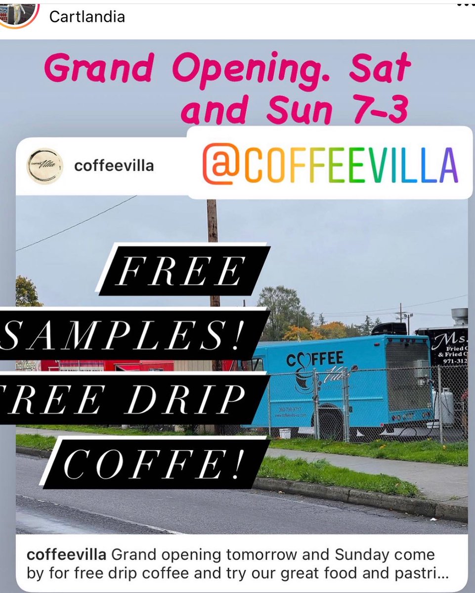 Coffee Espresso and brunch at the newest cart COFFEEVILLA organic coffee locally roasted @kefiex