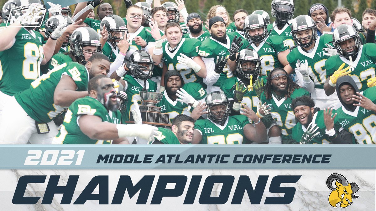 CHAMPS! <a href="/DVUAggies/">DelVal Athletics</a> Completes an undefeated #MACfb season to claim its fourth-straight MAC Title! #MACchamps #d3fb #NCAAD3 #BringYourBest

📄: bit.ly/2YOvVvW