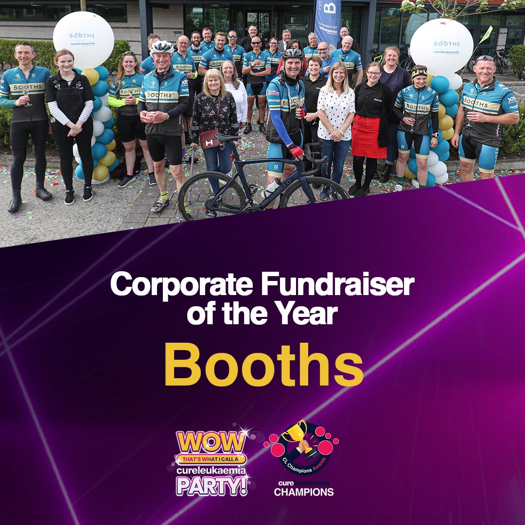 🏆 CL AWARDS 🏆

Our ‘Corporate Fundraiser of the Year’ goes to the hugely respected supermarket chain, <a href="/BoothsCountry/">Booths Supermarket</a>.

Between their COO @NigelMurray1970 riding <a href="/TheTour21/">The Tour 21</a> and the company’s ‘Tour O’Booths’, they raised over £100,000.

Incredible! 👏

#CL18 #CLFamily