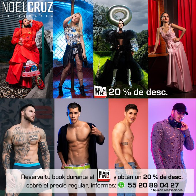20% de descuento en tu Sesión de Fotos con @noelcruzfoto ? Reservarla este #BuenFin 55 2089-0427. ???