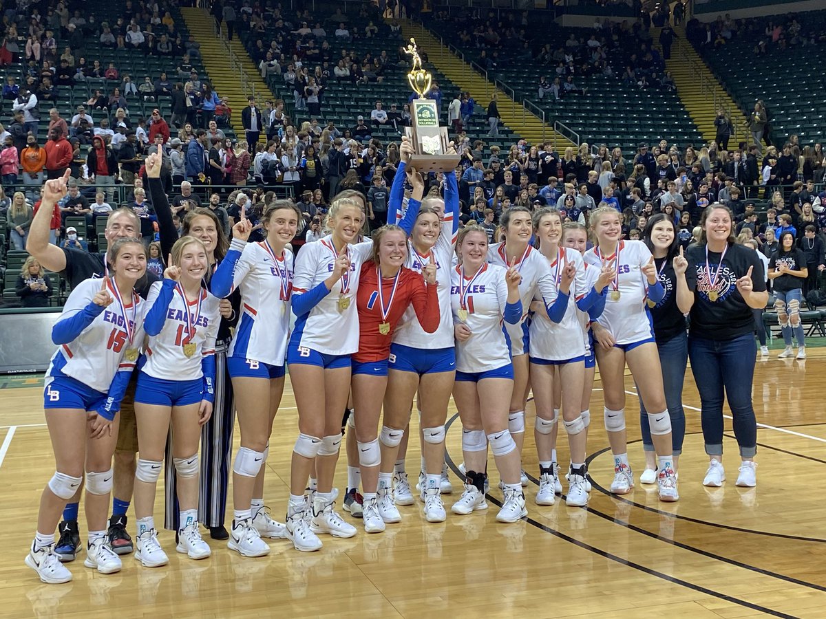 Your 2021 Div. III State Volleyball Champion, the 30-0 Liberty-Benton Eagles! It’s their 2nd State Title in 3 seasons! Congrats to the Eagles!