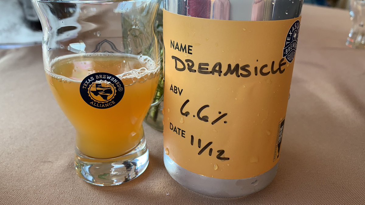Bockway's tweet image. I’m dreaming about this beer. Dreamsicle by Denton County Brewing. #austinbeer #BeerNow21