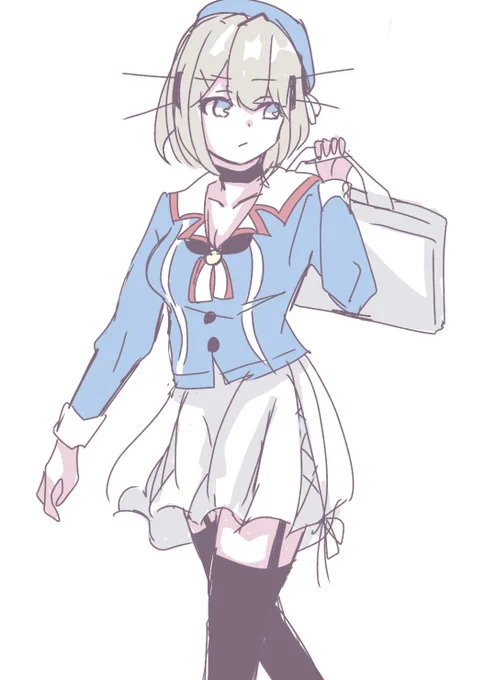 摩耶様の冬服あったらなぁというラクガキ 