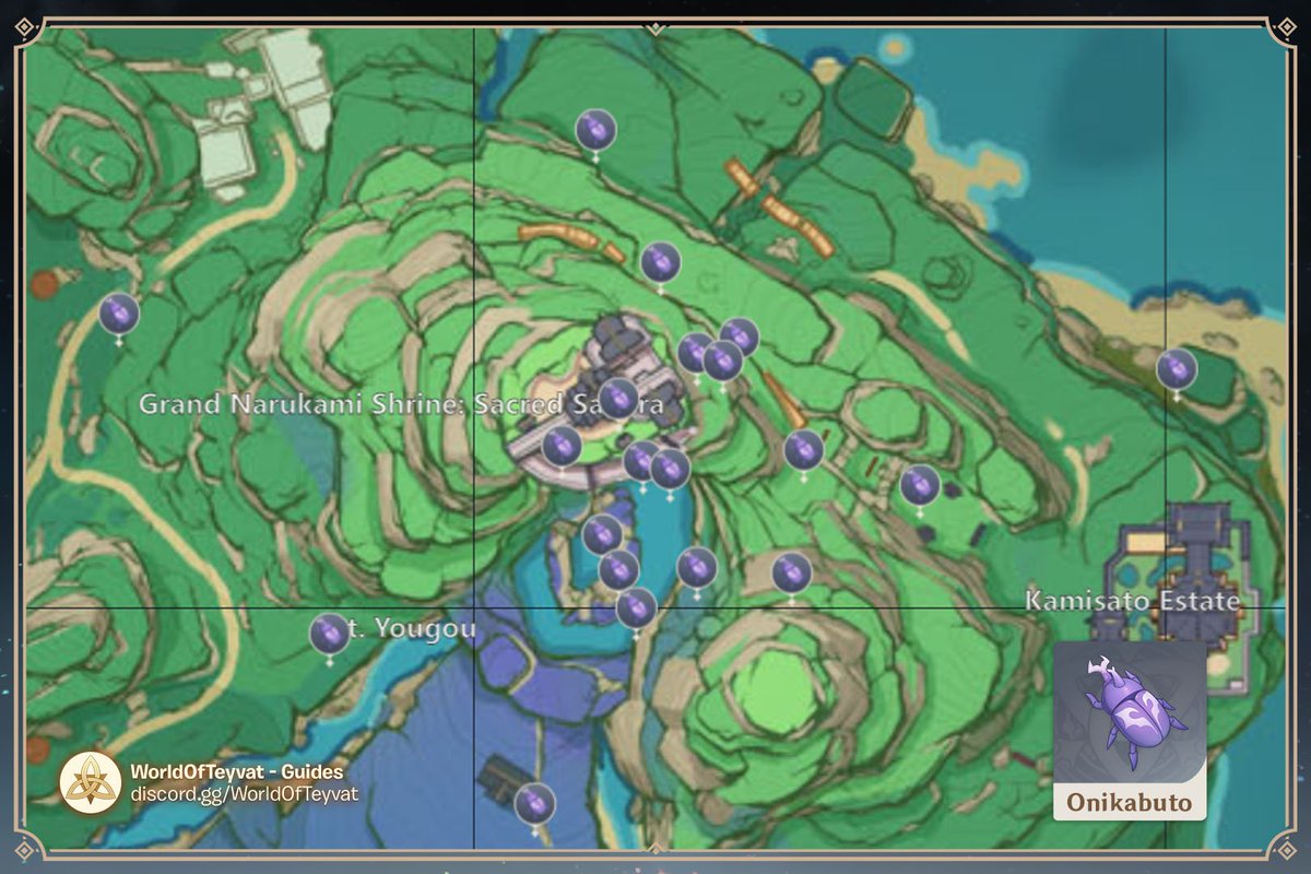 WorldOfTeyvat's tweet photo. Arataki Itto Ascension Guide &amp; Onikabuto locations https://t.co/r6X72ZtsHI
