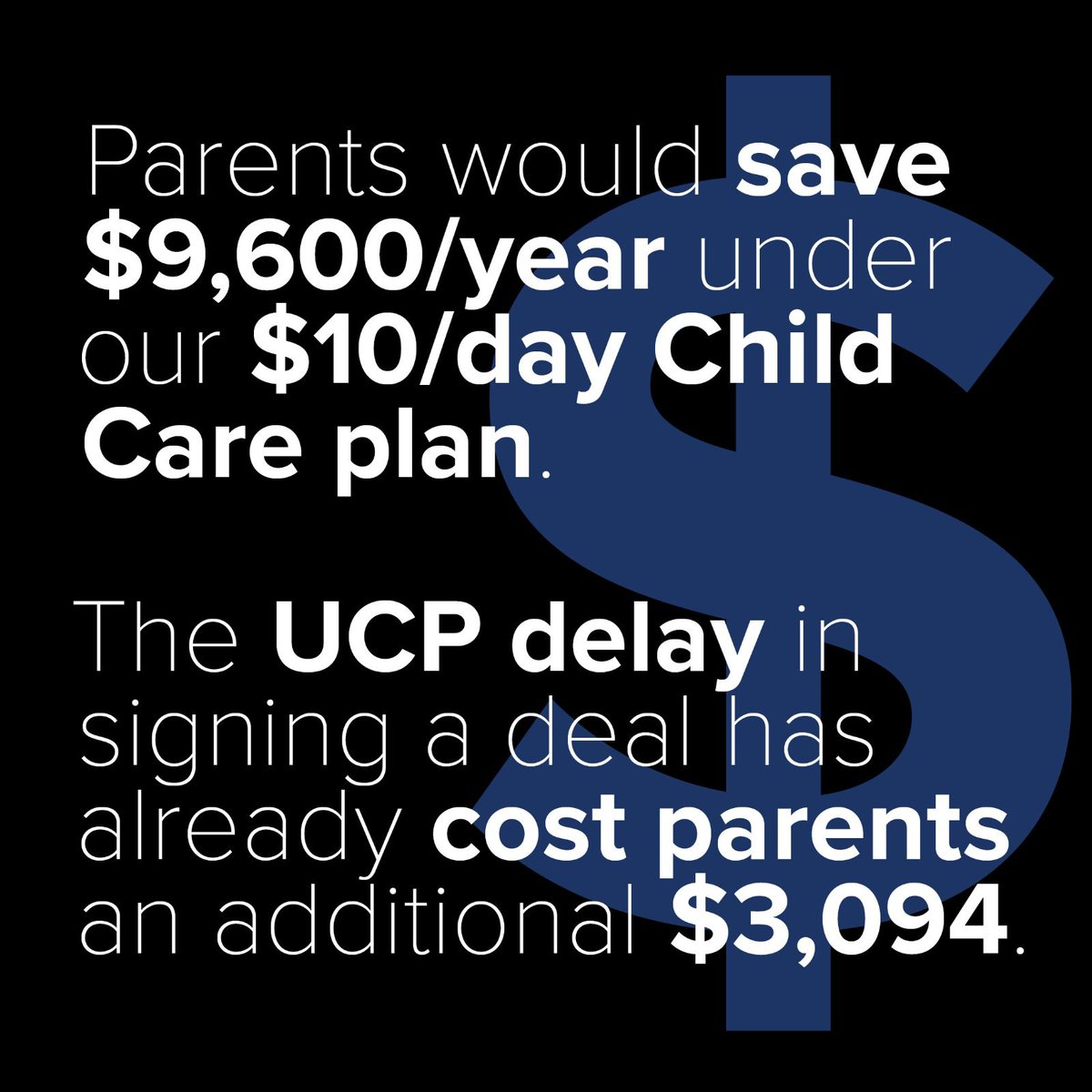 LorneDach's tweet photo. The UCP were quick to take federal $ for themselves when fundraising was down but have been dragging their feet to sign a federal childcare deal that would save Alberta families thousands of $. Why?
#SignTheAgreement
#abpoli #AbLeg #childcare #Yeg #yyc https://t.co/kMi1cZwDYH