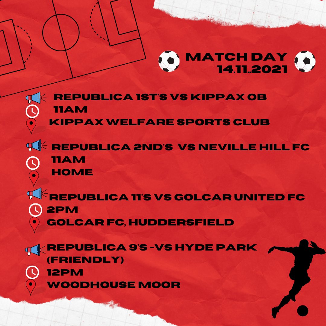 It's that time of the week again!

Come along and support if you can! We know that the pitches start to become more and more muddy at this time of year and our players do their best to stay up right!

Good luck everyone!