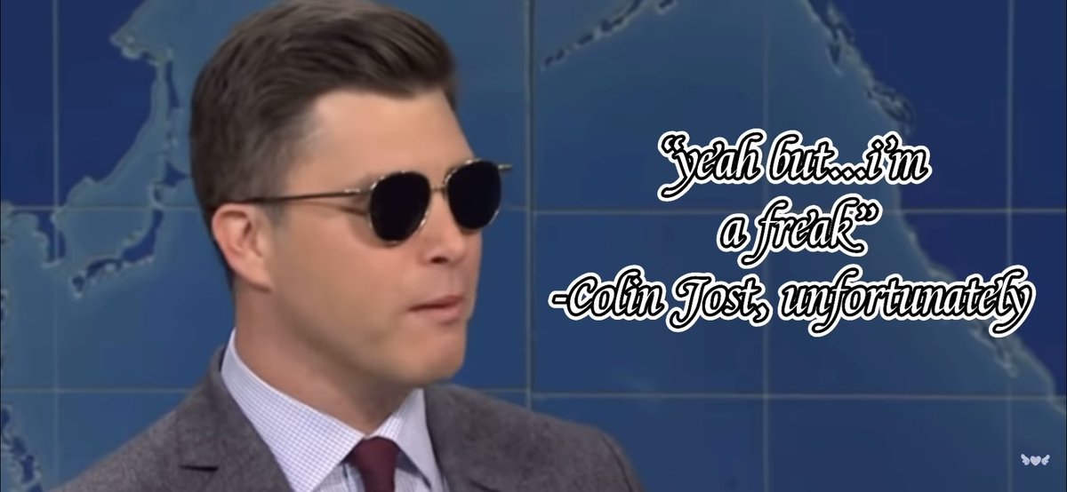 Colin Jost, unfortunately https://t.co/qcNoCBcdOS