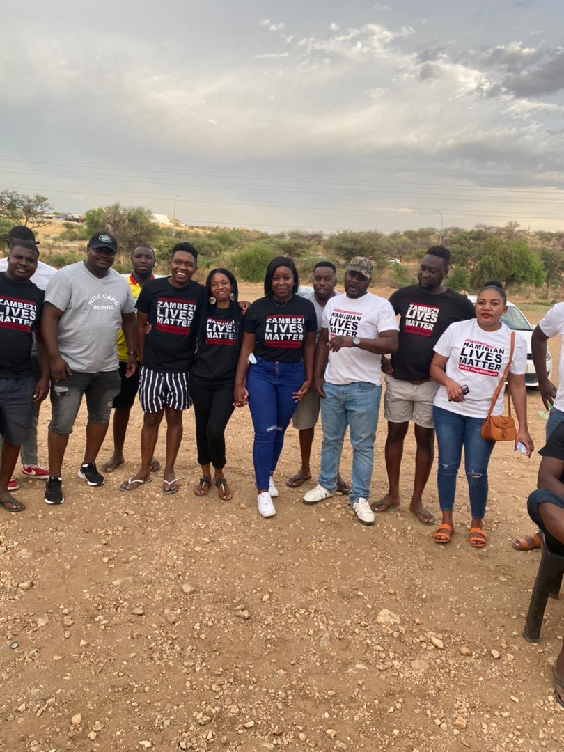 LandlessWing's tweet photo. Today our Parliamentary Spokesperson Utaara Mootu addressed the Zambezi lives Matter Khomas committee at their fundraiser for the Chobe family, who were murdered by the Botswana Defense Force. https://t.co/VizNHZt4q7