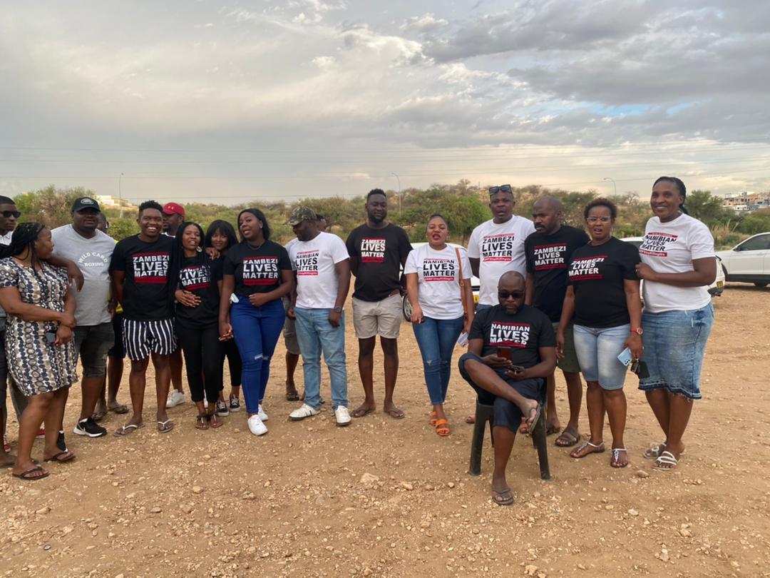LandlessWing's tweet photo. Today our Parliamentary Spokesperson Utaara Mootu addressed the Zambezi lives Matter Khomas committee at their fundraiser for the Chobe family, who were murdered by the Botswana Defense Force. https://t.co/VizNHZt4q7