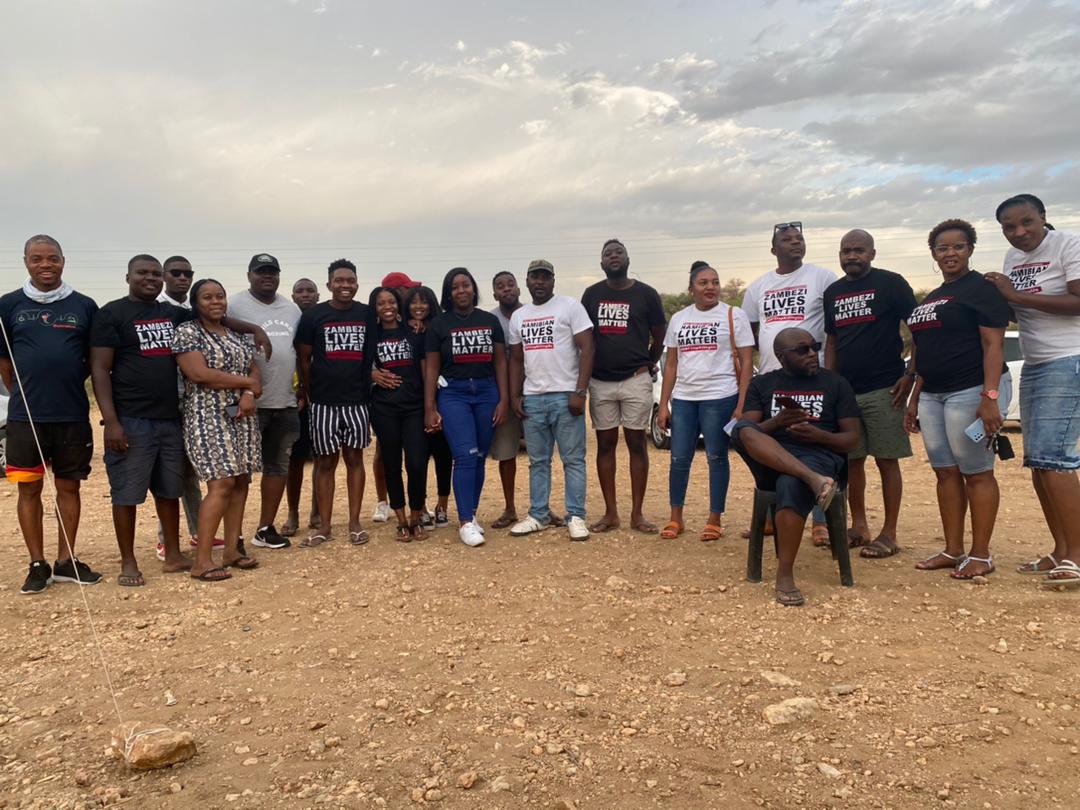 LandlessWing's tweet photo. Today our Parliamentary Spokesperson Utaara Mootu addressed the Zambezi lives Matter Khomas committee at their fundraiser for the Chobe family, who were murdered by the Botswana Defense Force. https://t.co/VizNHZt4q7