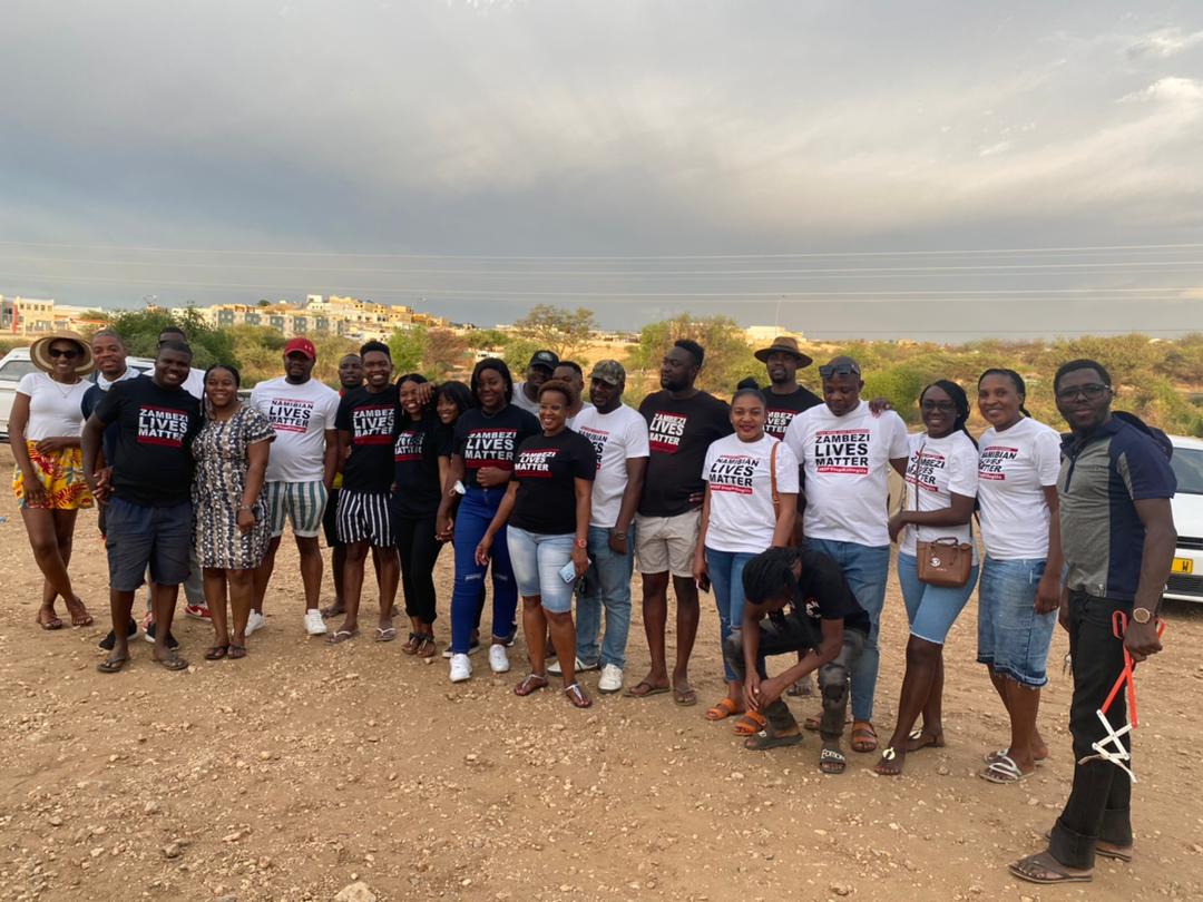LandlessWing's tweet photo. Today our Parliamentary Spokesperson Utaara Mootu addressed the Zambezi lives Matter Khomas committee at their fundraiser for the Chobe family, who were murdered by the Botswana Defense Force. https://t.co/VizNHZt4q7