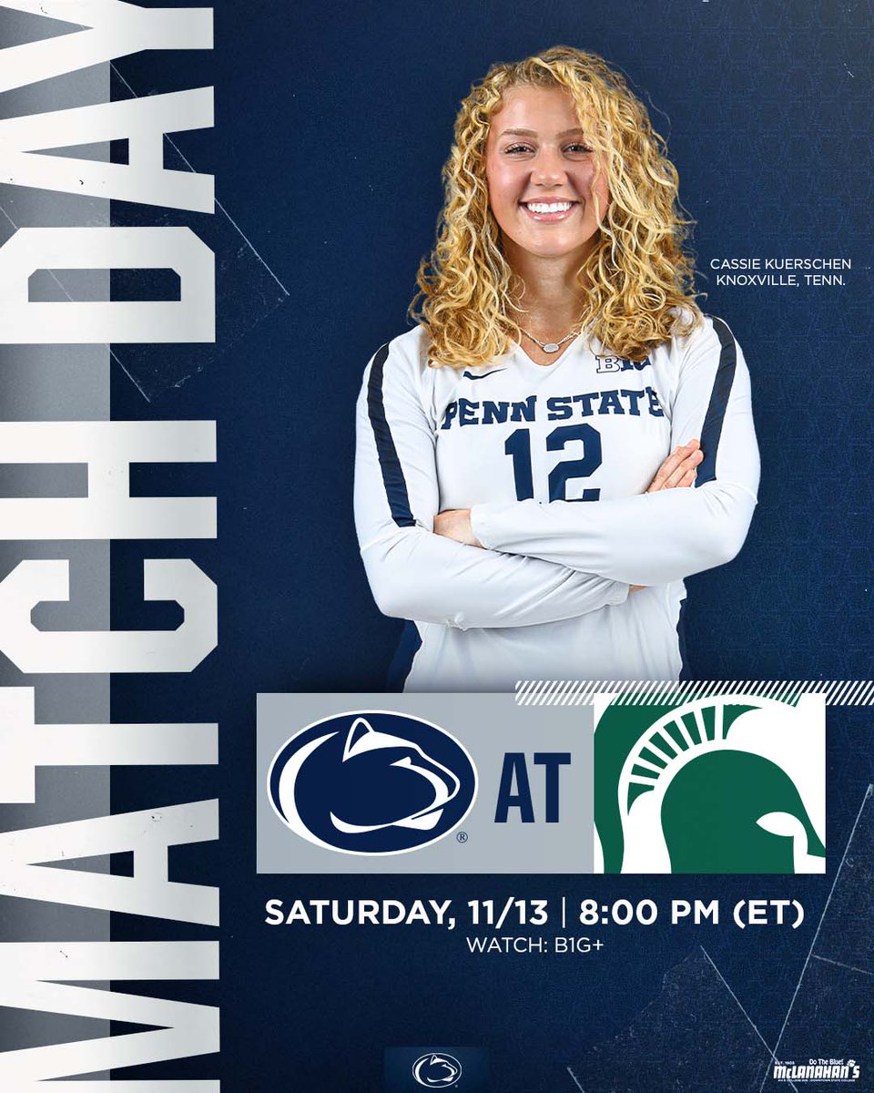 𝗠𝗮𝘁𝗰𝗵 𝗗𝗮𝘆! #WeAre 

🆚 Michigan State
📍 East Lansing, Mich.
⌚️ 8 p.m.
📺 bigtenplus.com/en-int/playerp…
📊 msuspartans.com/sidearmstats/w…