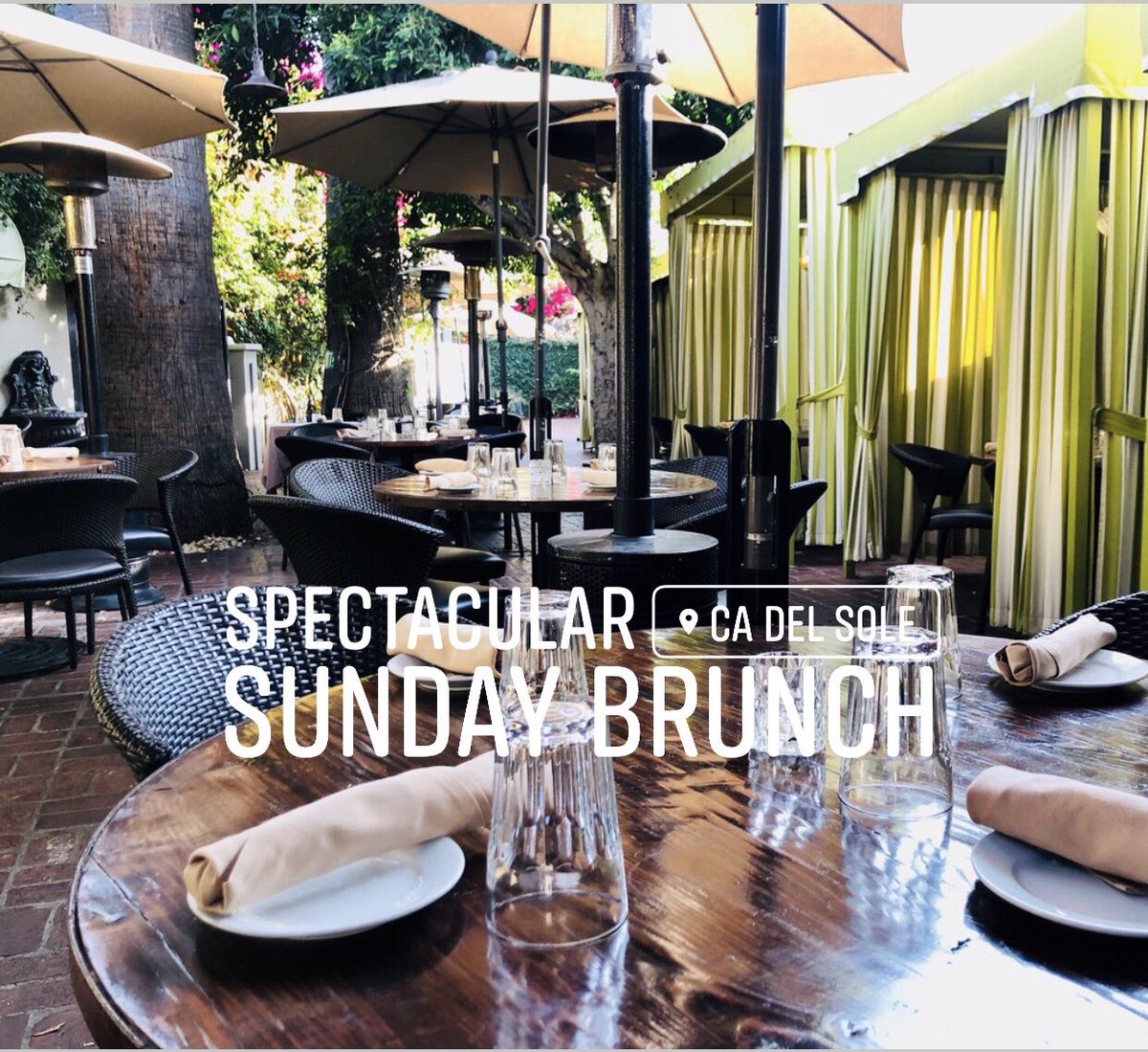 cadelsole's tweet photo. Spectacular Sunday brunch. #sundaybrunch #cadelsoletakeout #alfresco #cadelesolela #sundaybrunch #happyhour #NorthenItalian #larestaurant #wine #craftcocktails #garden #patio #LAdining #venicianrestaurant #Mangia #italianfood #italianrestaurant #losangeles #venice #tolucalake https://t.co/Vncrt7hjkL