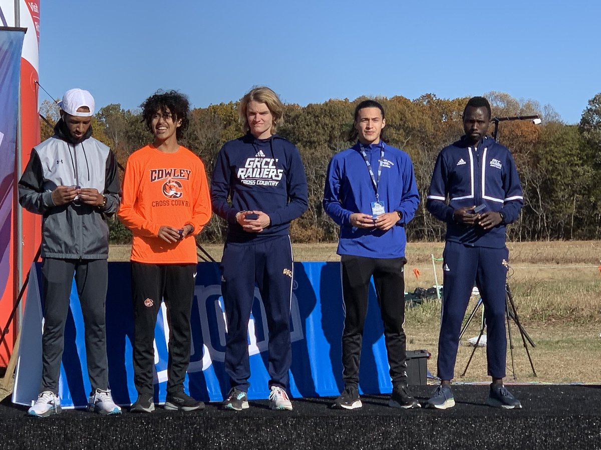 XcRaider's tweet image. There they are! Congrats to Josh Kipkoech and Coleman Clark who finish 11th and 13th respectively to earn All-American status at the NJCAA D2 National Championships today in Richmond, VA! Go Raiders!!!