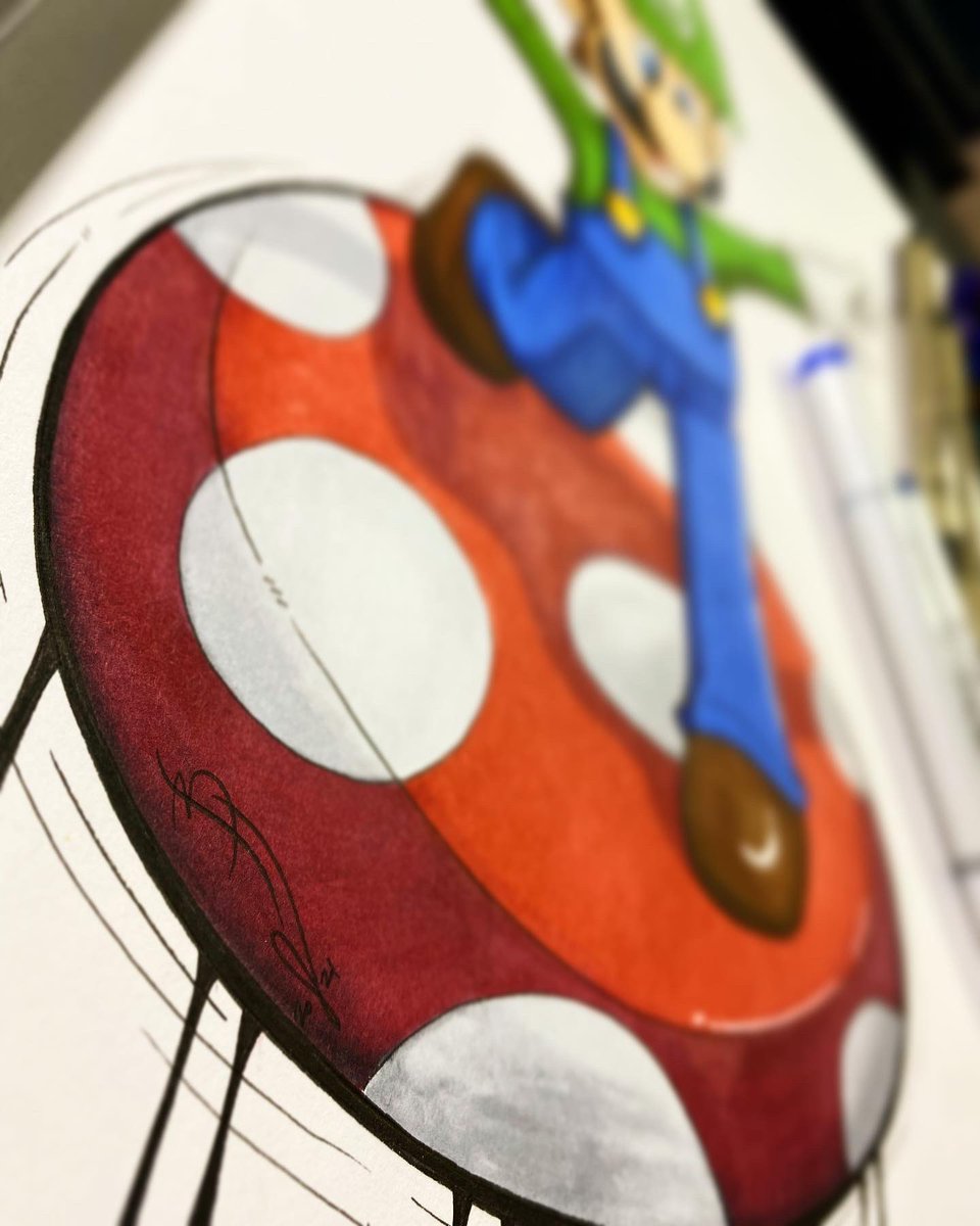 Who doesn’t like some #Nintendo #Art ? 

#Luigi #SuperMarioBros #CopicArtwork #CopicMarkers