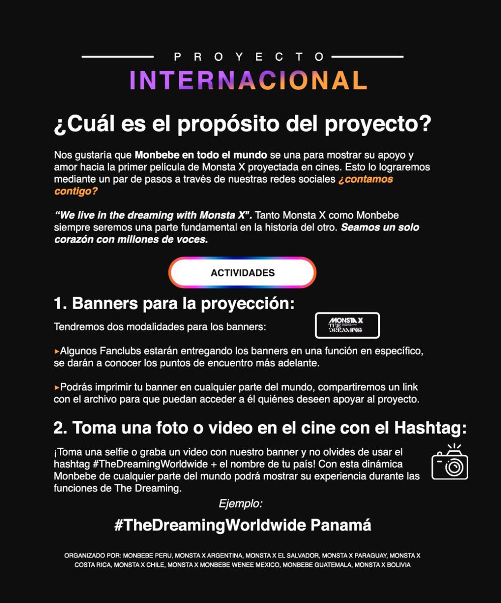 MonstaX_Mexico's tweet photo. 💭Monbebe, The Dreaming está cada vez más cerca y debido a eso les presentamos este hermoso proyecto, para demostrar nuestro apoyo en todo el mundo 🌎 

¡Esperamos contar con tu apoyo! 🙏🏻💖

@OfficialMonstaX https://t.co/GNPHpFVnbE
