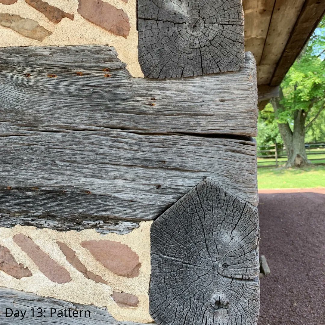 morganloghouse's tweet photo. Today is Day 13 of #Museum30, #Pattern.
The Morgan Log House is unique in that it's log corners have V-notching and slanted stonework in the mortar between the logs. This is called chinking.
#MorganLogHouse #chinking #loghouse #Kulpsville #Towamencin #TowamencinTownship https://t.co/J08ncdkCEO
