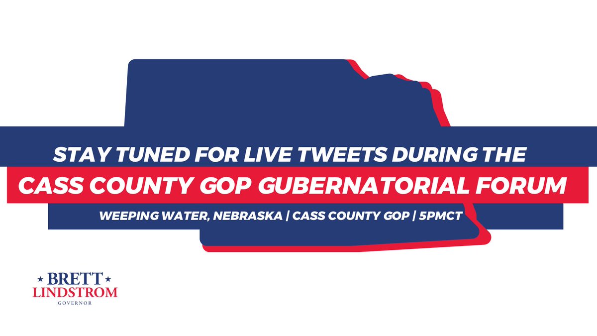 brettlindstrom's tweet photo. Follow along with us here at 5PM for another #TeamLindstrom Takeover! Today, we’re bringing you LIVE updates from the Cass County GOP Town Hall Debate in Weeping Water, NE! 📍 https://t.co/qgYKLignhV