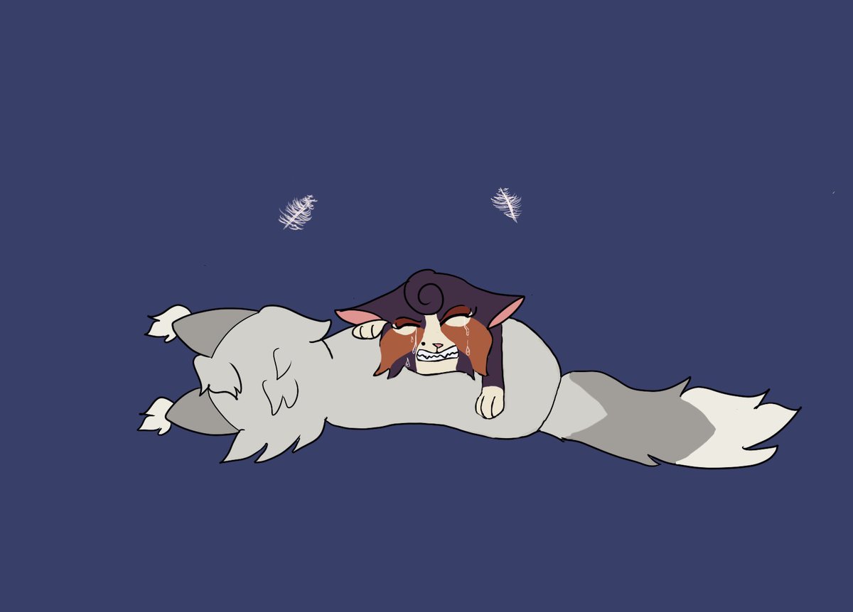Fawnwish1's tweet photo. Happy Featherwhisker week! Did a few doodles of him with Spottedpaw since he’s chill. Design to Spottedpaw belongs to @WCAnimated and design for Featherwhisker is based off of @roseshards lovely design

@theclandom #warriorcats #wcotw https://t.co/Us84grbUFc