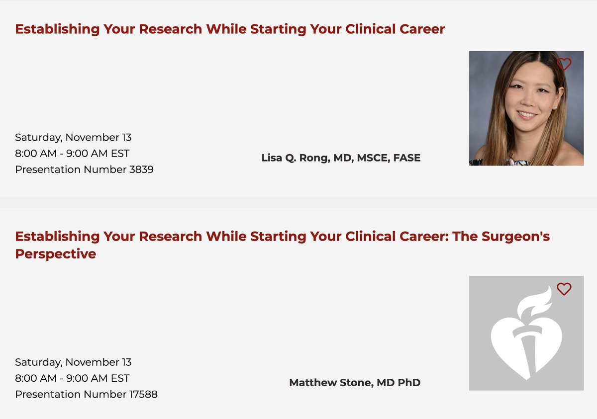 Really informative session at #AHA21 <a href="/AHAScience/">AHA Science</a> on "Jumpstarting Your Career in Cardiovascular Surgery and Anesthesia". Great presentations by <a href="/AnneDCherry/">Anne Cherry</a> <a href="/lisarongmd/">Lisa Q. Rong MD, MSCE, FASE, FACC</a>, Emily MacKay <a href="/DrManiCTSurgery/">Mani A Daneshmand</a>, Matthew Stone, and moderated by Drs. Rove and Leshnower
