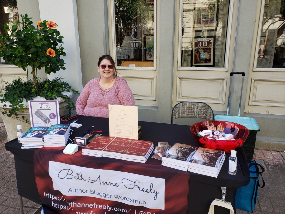 BAFreely's tweet photo. All set up for the Galveston Island Book Festival. Come see me. I'm on Postoffice Street by The Emporium. https://t.co/NnJH7Ipt3Z