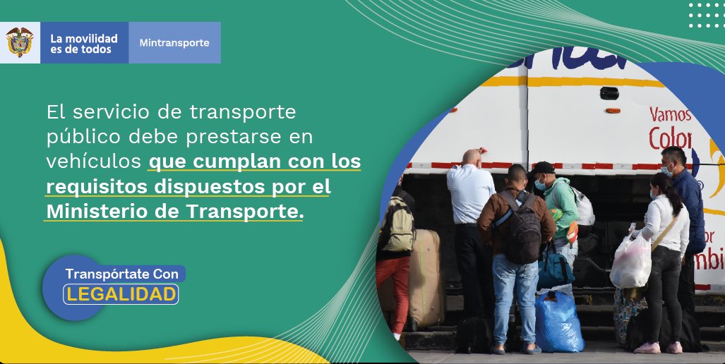 AerocivilCol's tweet photo. #SabíasQue el servicio de transporte público debe prestarse en vehículos que cumplan requisitos legales. Estos garantizan tu seguridad y derechos. #TranspórtateConLegalidad https://t.co/ELeVZocaYz