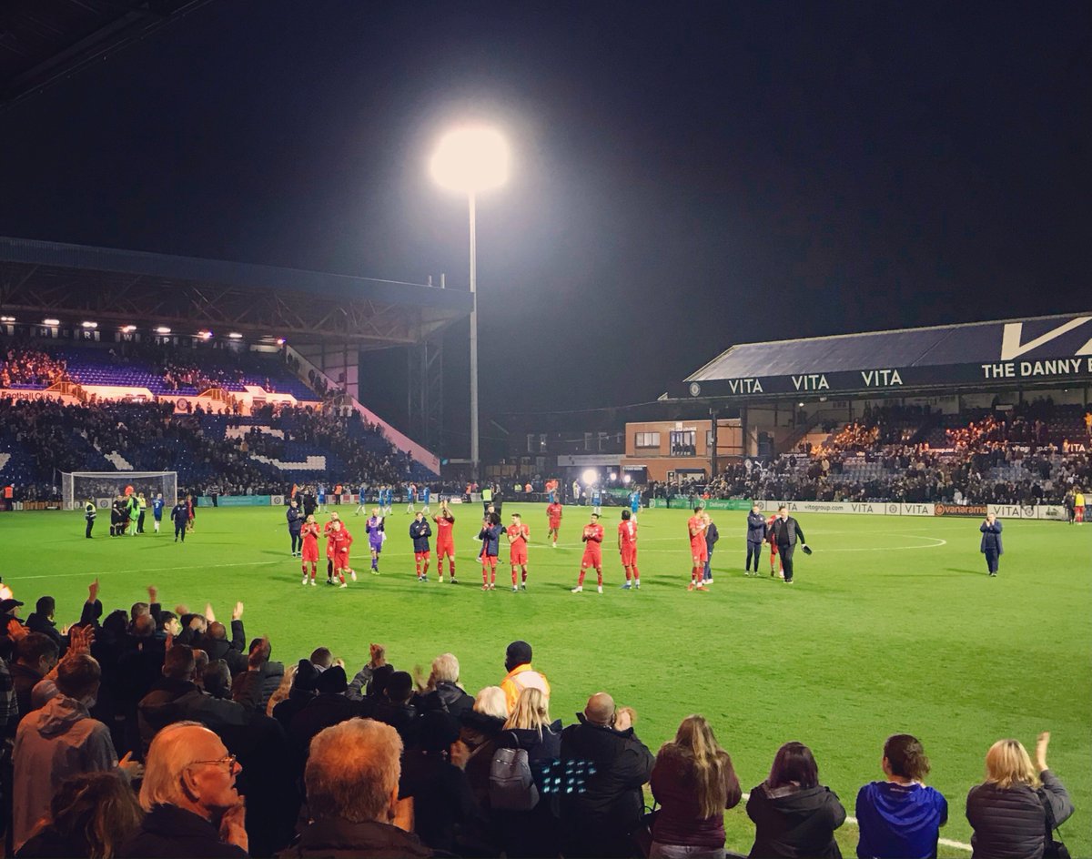 danwebster37's tweet photo. Match #24: Stockport County 1-1 Bromley. For most of the game the most memorable part of the day was seeing three-time BDO World Darts Championship finalist Tony O’Shea in a pub, but then Bromley stole their latest point from a fallen giant chasing the EFL dream… #takeapoint https://t.co/ugCTIxdJ89