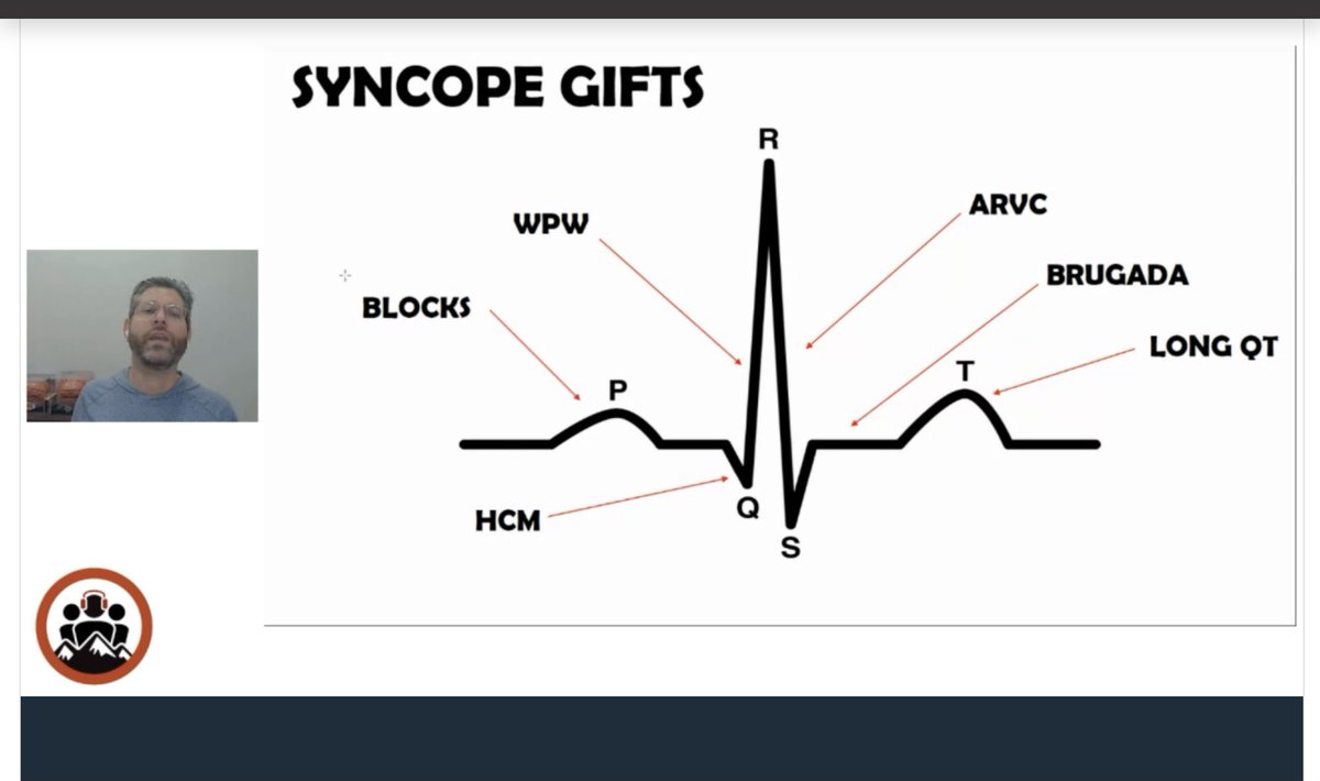 Drwoshi's tweet photo. Pearls of wisdom, Syncope: history history history and EKG #EMCSum21 @davidcarr333 https://t.co/K09bM1gdvh