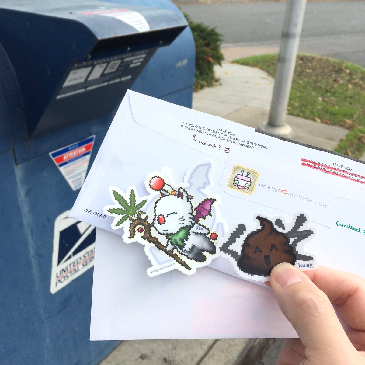 omegaCarotene's tweet photo. #moogleMail…! 💌
i know that 2 of 4 have arrived in the past week: one is probably still en route (if taking longer than i’d hoped… 😕), but i’m a bit worried one might’ve gotten lost…? 🤔 https://t.co/p7XACDQRni