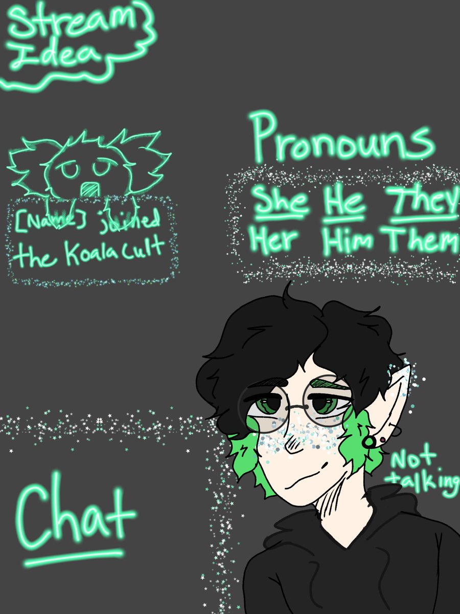 _Bowie_Bowtie_'s tweet image. Honestly I want to become a streamer so bad 🥺💚. We all start somewhere, so I'm starting here in the planning stage lol #futurestreamer #streamer #pngtuber #Vtuber #art