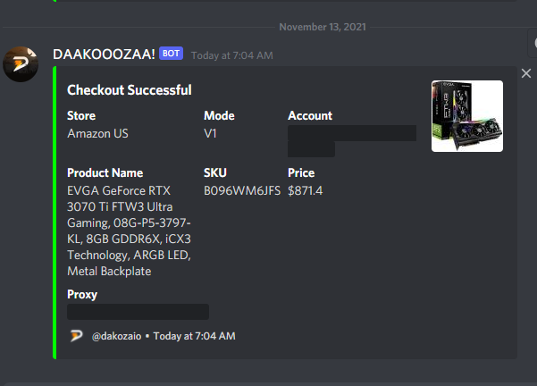 321HybridsOut's tweet photo. Tough time with Micorosoft, Walmart, and Target, but decided to start a task for Amazon late last night and just woke up to this.
Cookgroup: @HBSauce4 @hb_success
Bot: @dakozaio @dakozasuccess 
Account gen (@HB__Sauce exclusive) : @WorgenGen 
3 Days free: https://t.co/xBXtTBlF2C https://t.co/M4Acap7zID