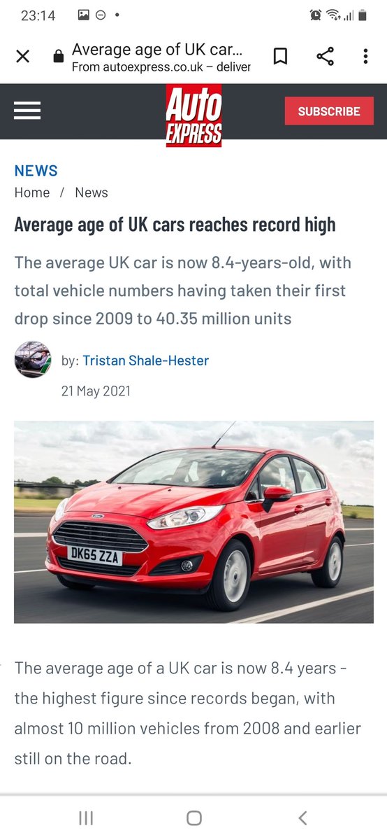 rh52d's tweet photo. @Penmcgregor @B42Slarty @Sir_David_King @COP26 Also remember the ban on new #PetrolCars and #DieselCars is not a ban on their #Fuel; we'll still be burning lots of #Oil well into 2030's in increasingly older #ICECars.
Average age of car now is 8 years old in UK, so foreseeably 2038 before big drop. https://t.co/IbIRYt6Tsn