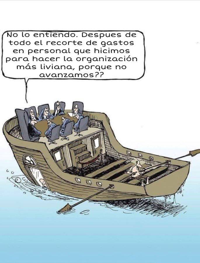 A veces se confunde ser más ágil con aligerar estructura y personas 
Pero, no es eso