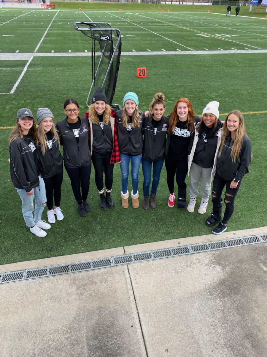 HCBroncoXCTF's tweet photo. Thank you to @Hastingsbroncos for recognizing the women’s cross country team at half time of the HC Football Game. https://t.co/SrrO5YehzP