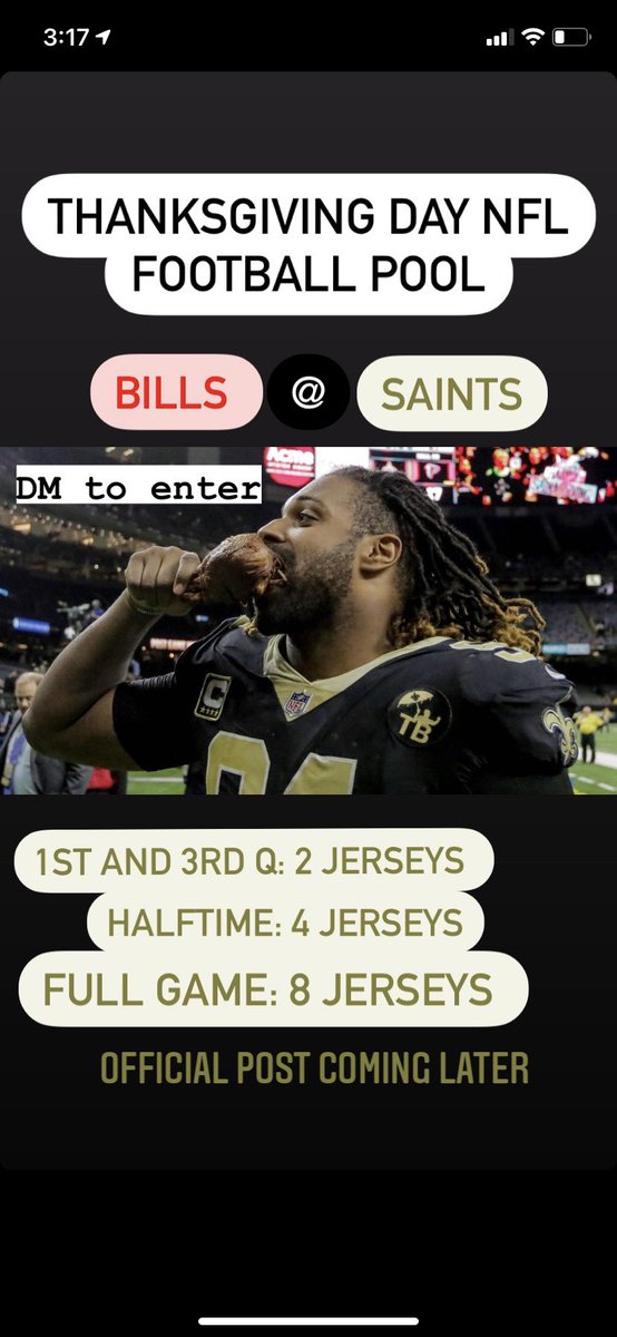 TRJerseyPlug's tweet photo. Thanks giving football pool!! https://t.co/R3NNcmt86D