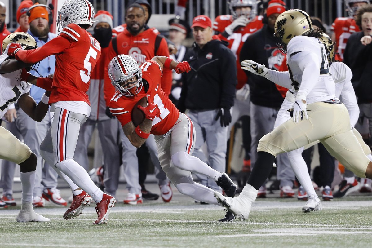 Ohio State on BTN (@ohiostateonbtn) on Twitter photo JSN is just the sixth <a href="/OhioStateFB/">Ohio State Football</a> WR to go over 1K yards in a season.
He's the first since <a href="/PCampbell21/">Parris Campbell</a> (1,063 in 2018), and
is chasing David Boston's single-season record (1,435 in 1998). JSN is just the sixth <a href="/OhioStateFB/">Ohio State Football</a> WR to go over 1K yards in a season.
He's the first since <a href="/PCampbell21/">Parris Campbell</a> (1,063 in 2018), and
is chasing David Boston's single-season record (1,435 in 1998).