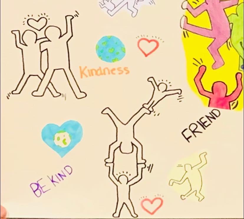 abbot_way's tweet photo. #Passion and #Creativity, #inspired by @KeithHaringArt from our #talented students in recognition of #antibullyingweek2021 and #WorldKindnessDay 🥤🖼 https://t.co/QugsqhlMdm