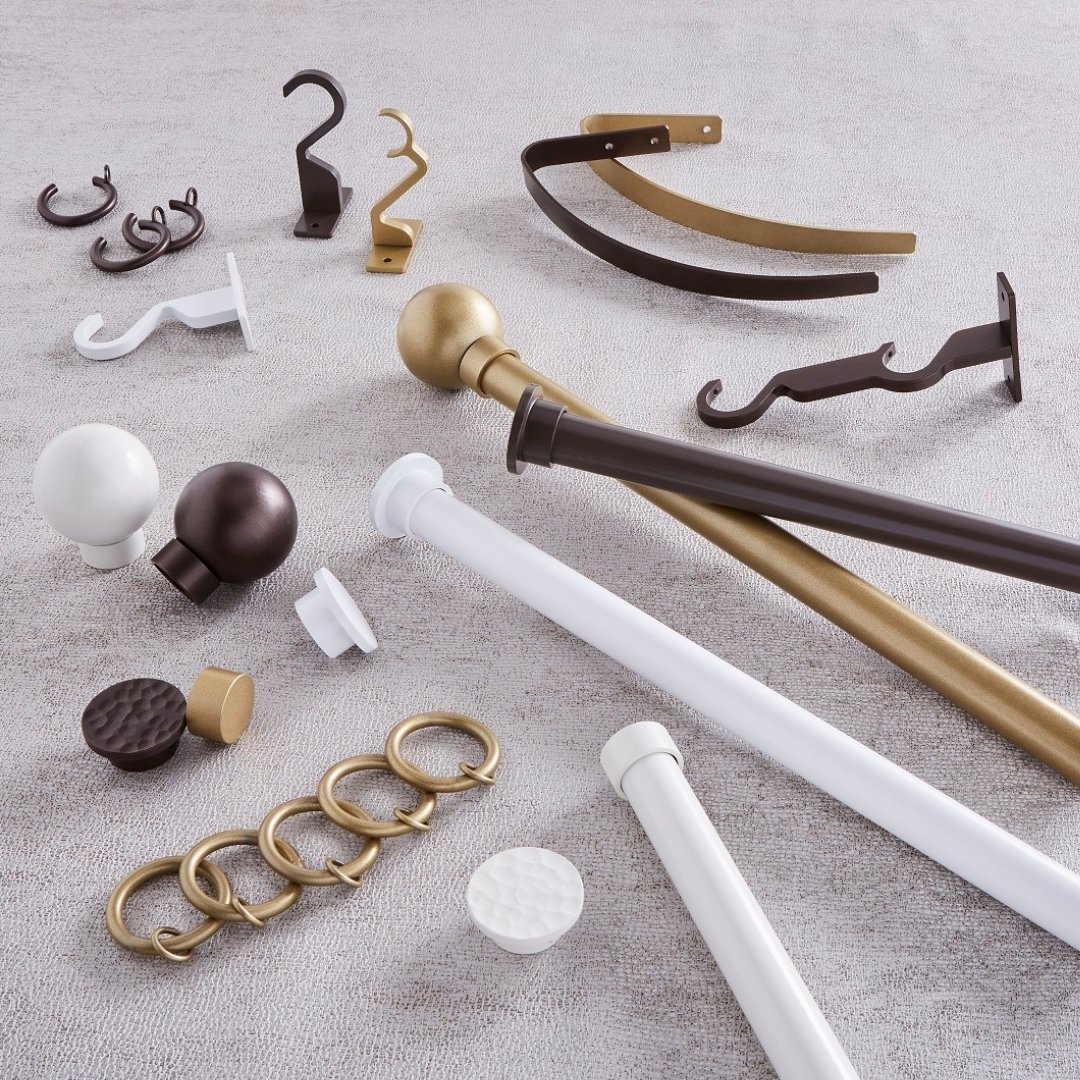 QualityPoles's tweet photo. The Hallis Arc 25mm metal curtain pole collection is a new range that we now have on our website.
10 modern colours are available, along with 4 finial styles, which makes it a very versatile range. https://t.co/BNjwgqVSVl