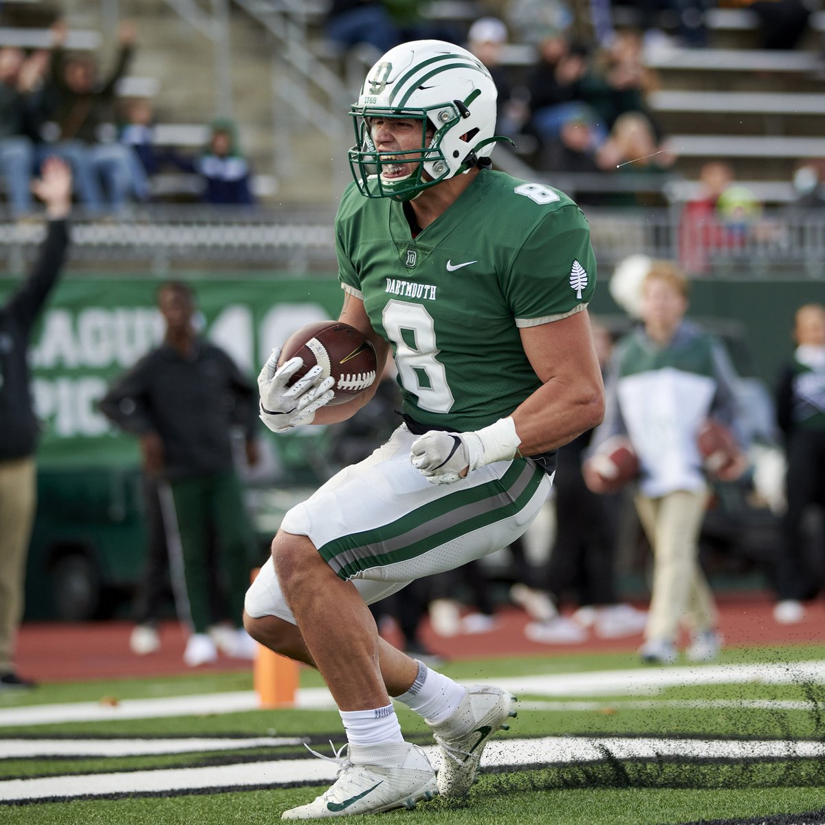 Great shot of Noah Roper after scoring his touchdown in the first half, courtesy of Doug Austin! #DartFB