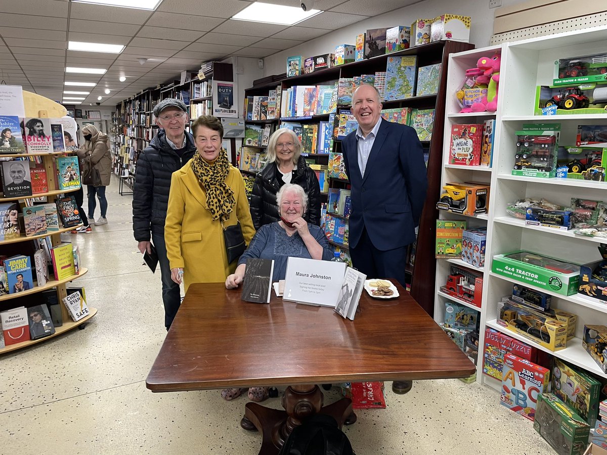 Writers and fans from Derry, Tyrone and Belfast at  <a href="/MauraMowillian/">Maura Johnston</a>’s signing at TP Sheehy’s bookstore in Cookstown today. Maura’s book, From Aftergrass to Yellow Boots: A Glossary of Seamus Heaney Hearth Language is the perfect Christmas box for the poetry-lover in your family.