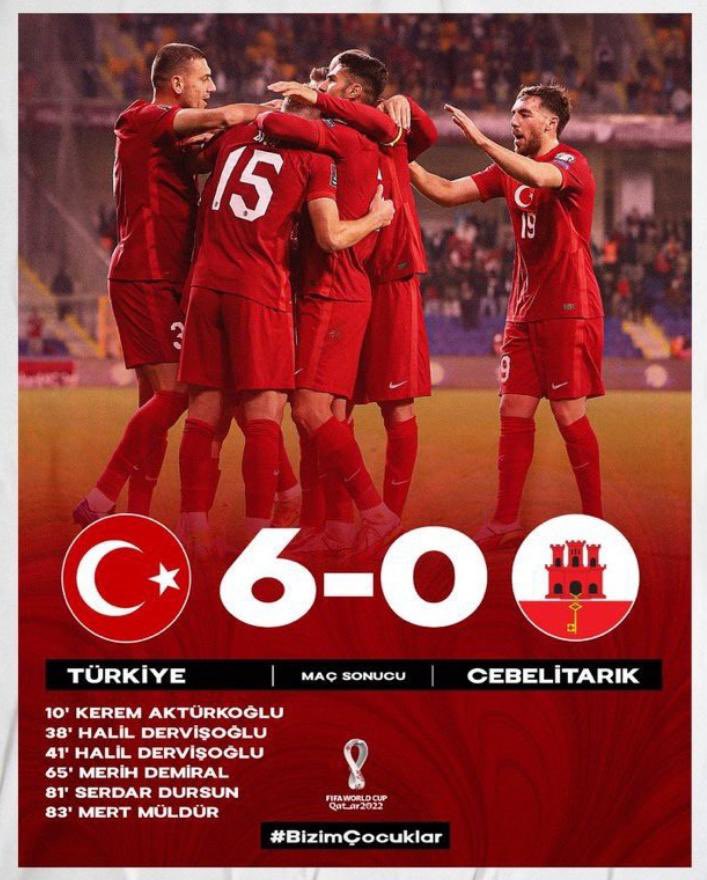 harunozer_'s tweet photo. #BizimÇocuklar bir efsane.👏🏻

2022 FIFA Dünya Kupası Avrupa Elemeleri maçında Cebelitarık’ı farklı yenen A Milli Futbol Takımımızı tebrik ediyorum. 👏🏻 🇹🇷 https://t.co/7FeoEUcWKY
