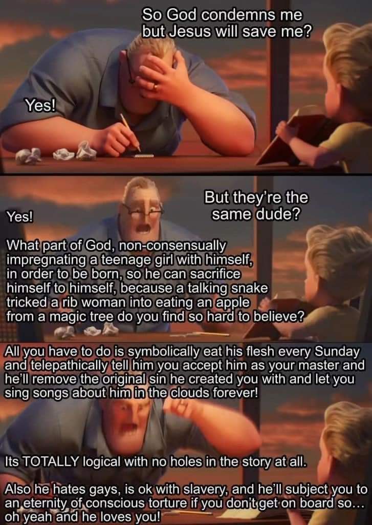 ShannyGasm's tweet image. Christianity makes so much sense! 😂😂