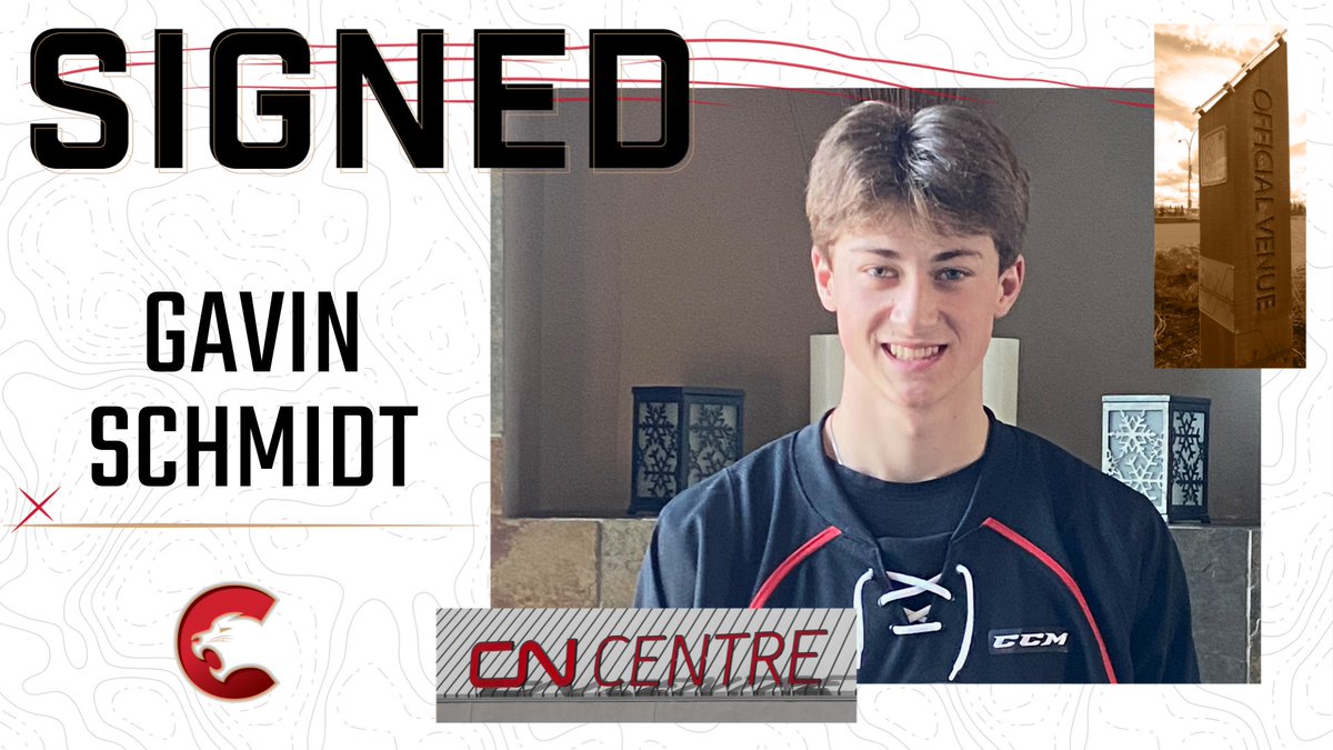 PGCougars's tweet photo. We have signed 2004-born forward Gavin Schmidt to a WHL Standard Player Agreement. He will make his debut tonight against the @Kelowna_Rockets.
#NorthernUprising | #WHL 

📰 https://t.co/SfoBe5j7Y1 https://t.co/tErKdnUDud