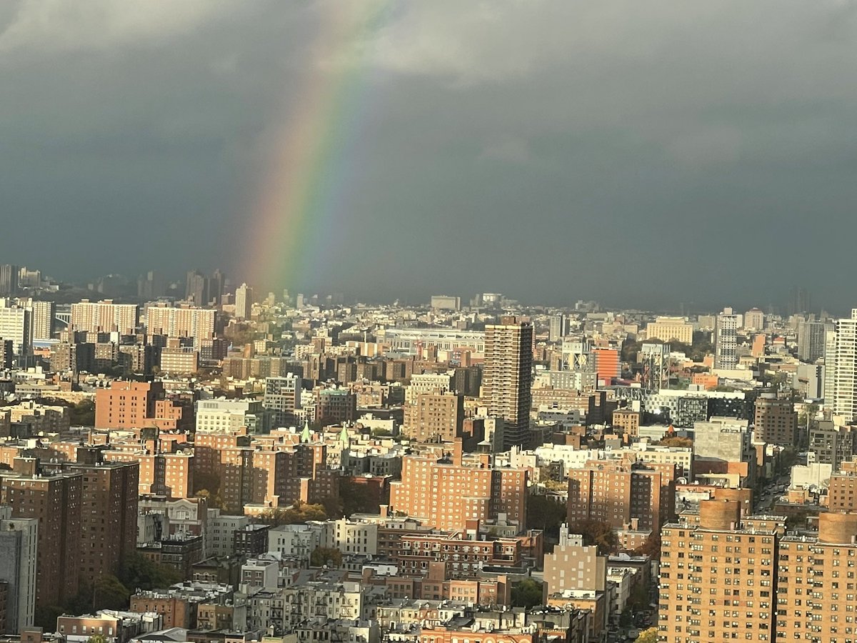Rainbow over the beautiful So. Bronx 11/13/21 4pm EST. #Bronxpride